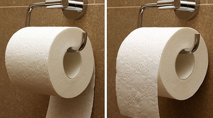 Вот как правильно вешать туалетную бумагу. Теперь я видел всё!